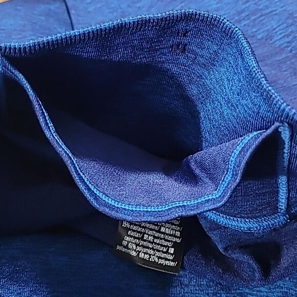 PINK Victoria's Secret Heathered Blue/Black Active/Workout Leggings. Size Medium - Picture 7 of 10